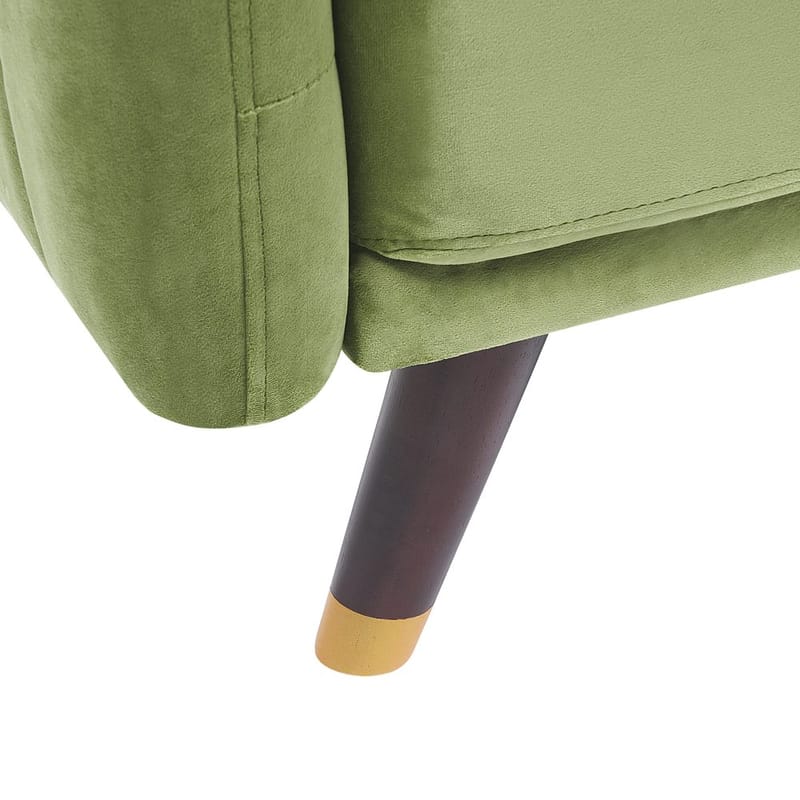 3-sits soffa Senja - Grönt, mörkt trä - Möbler - Soffa - Sammetssoffa