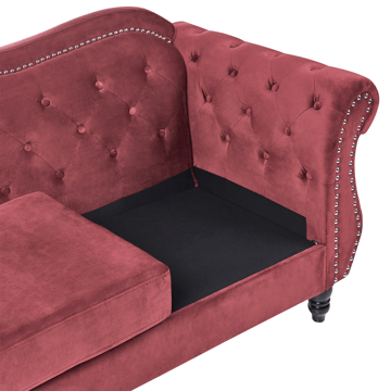 3-sits soffa Skien - Mörkröd - Möbler - Soffa - Sammetssoffa