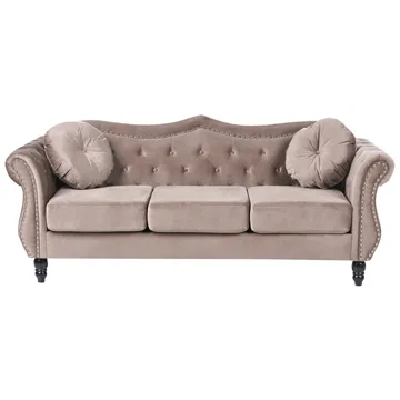 3-sits soffa Skien - Taupe - Möbler - Soffa - Sammetssoffa