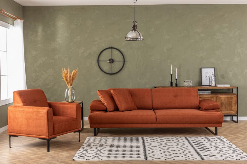 Soffa 3-sits Caboolture - Orange - 3 sits soffa