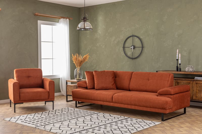 Soffa 3-sits Caboolture - Orange - 3 sits soffa