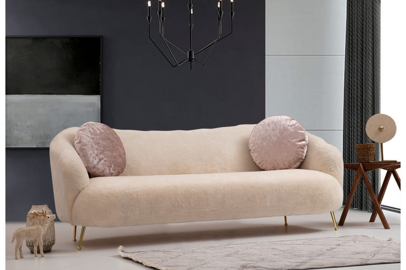 Soffa 3-sits Moe - Beige - 3 sits soffa