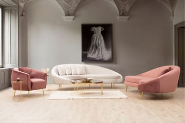Soffa 3-sits Redcliffe - Rosa - Möbler - Soffa - 3 sits soffa