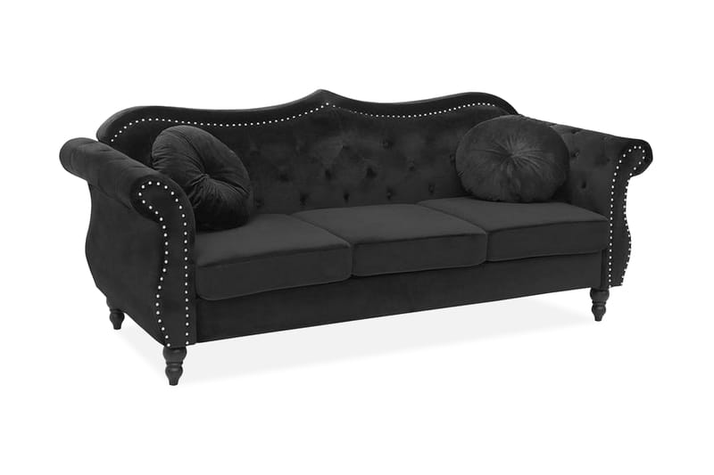 Soffa 3 Sits Skien - Svart - Möbler - Soffa - 3 sits soffa
