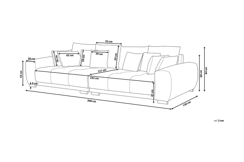 Soffa 3 Sits Torpo - Svart - 3 sits soffa