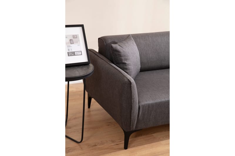 Soffa 3-sits Wangaratta - Mörkgrå - Möbler - Soffa - 3 sits soffa