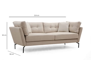 Soffa 3-sits Yass - Beige - Möbler - Soffa - 3 sits soffa