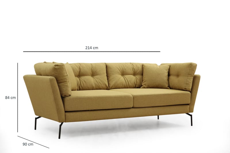 Soffa 3-sits Yass - Grön - Möbler - Soffa - 3 sits soffa