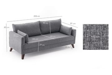 Soffa Burundi 3-sits - Grå - Möbler - Soffa - 3 sits soffa