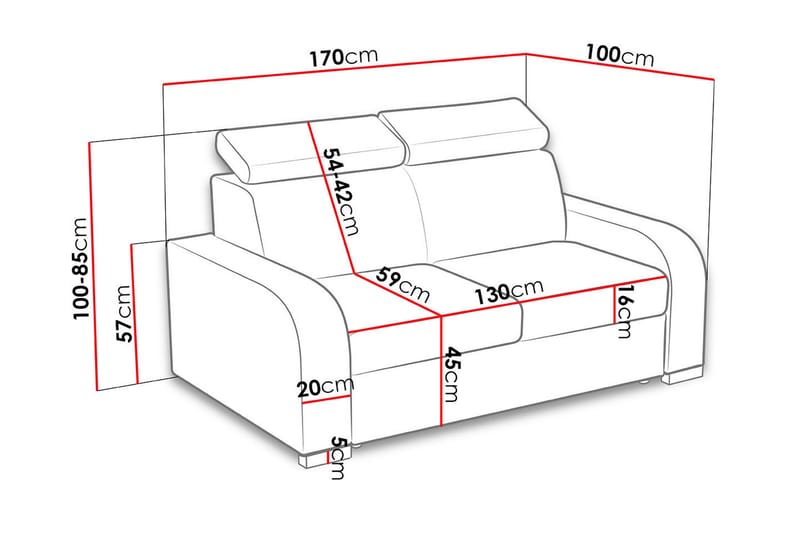 Soffa Dung 2 - Brun - 3 sits soffa