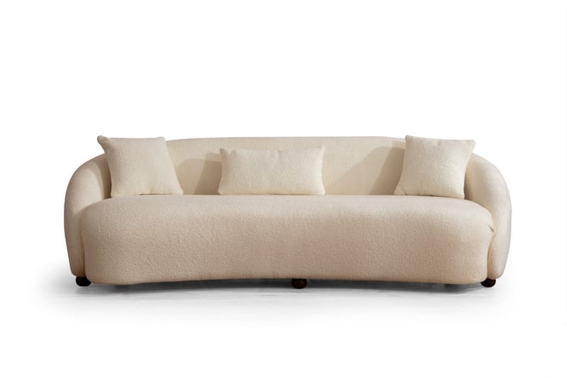 Soffa Groningen 3-sits - Beige|Bouclé - 3 sits soffa