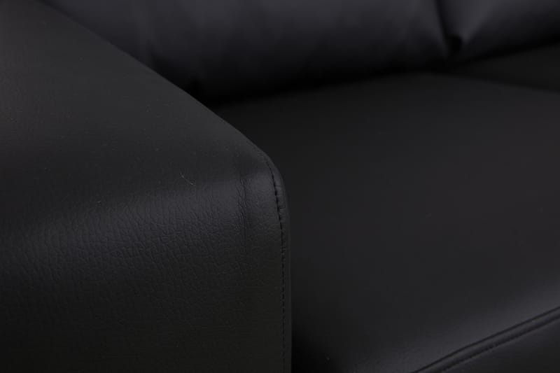 Soffa Nevada 3-sits Konstläder - Svart - Möbler - Soffa - 3 sits soffa