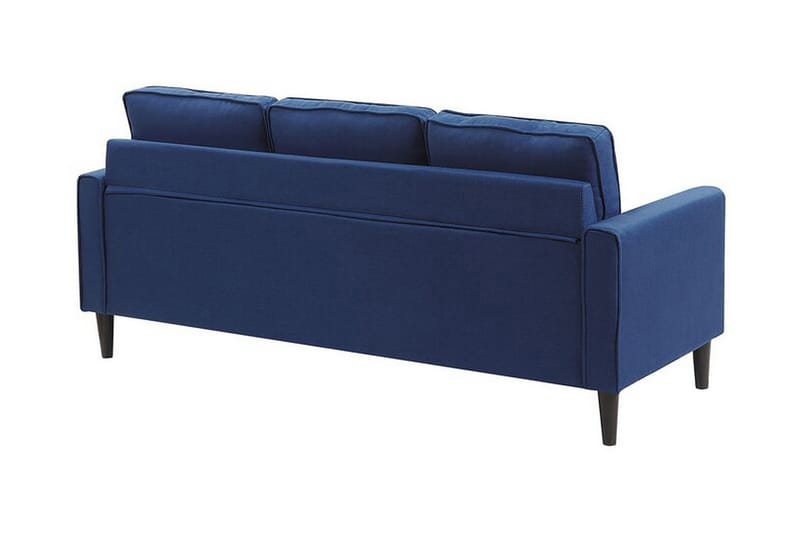 Soffa Ralphell med Fotpall - Blå - Möbler - Soffa - 3 sits soffa