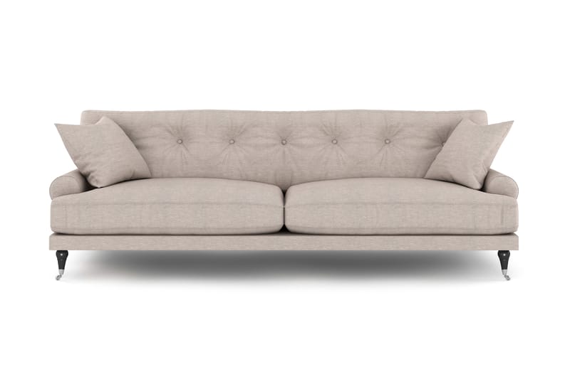 Soffa Webber 3-sits - Beige|Krom - Howardsoffa - 3 sits soffa