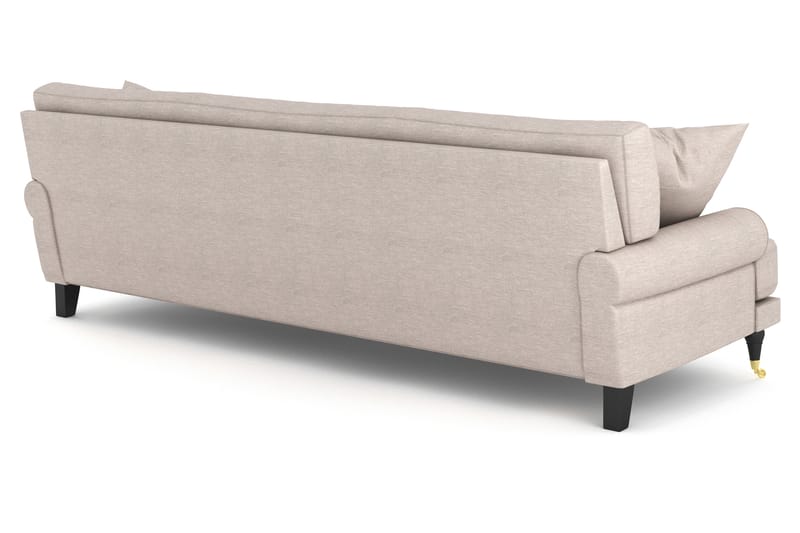 Soffa Webber 3-sits - Beige|Mässing - Howardsoffa - 3 sits soffa