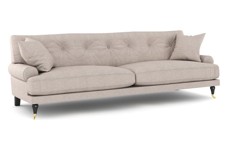 Soffa Webber 3-sits - Beige|Mässing - Howardsoffa - 3 sits soffa