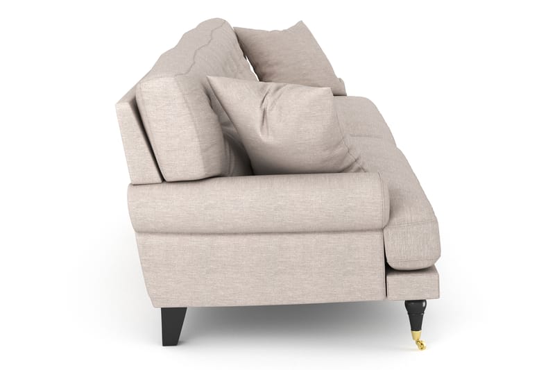 Soffa Webber 3-sits - Beige|Mässing - Howardsoffa - 3 sits soffa