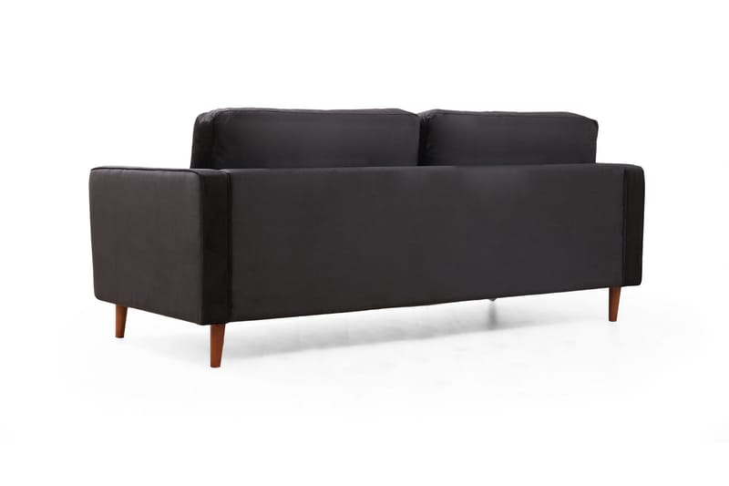 Soffa Puento 3-sits - Svart - 3 sits soffa