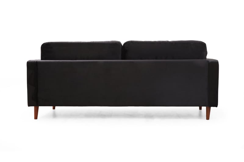 Soffa Puento 3-sits - Svart - 3 sits soffa