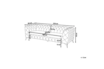 Sotra Soffa 2-4 Sits - Grå - Möbler - Soffa - 3 sits soffa