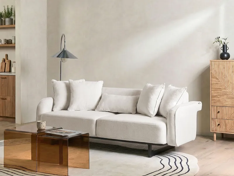 3-sits soffa Svanek - Off-White - Möbler - Soffa - 3 sits soffa