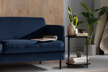 Teodin Sammetssoffa 3-sits - Blå - Möbler - Soffa - 3 sits soffa