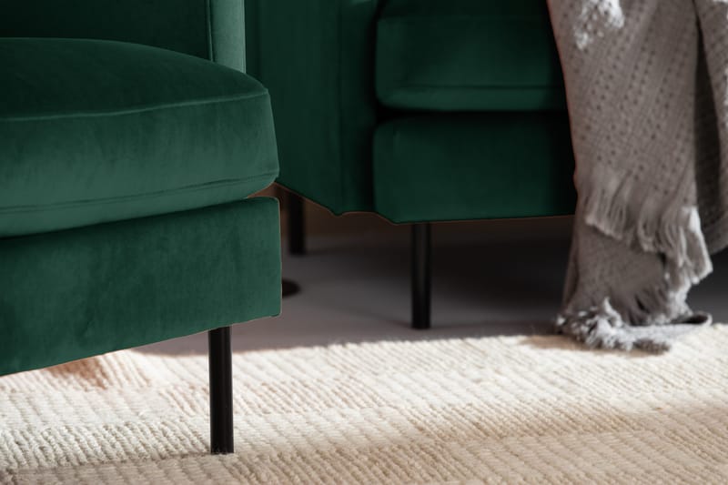 Teodin Sammetssoffa 3-sits - Grön - Möbler - Soffa - 3 sits soffa