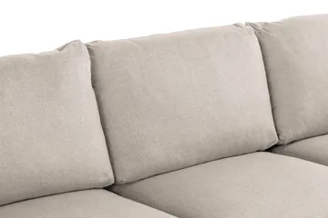 Trend 3-sits Soffa 218 cm med Svängda Armstöd i Tyg - Beige - Möbler - Soffa - 3 sits soffa