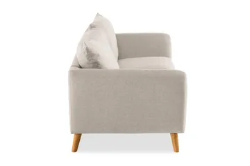 Trend 3-sits Soffa 218 cm med Svängda Armstöd i Tyg - Beige - Möbler - Soffa - 3 sits soffa