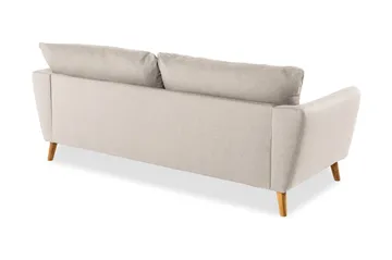 Trend 3-sits Soffa 218 cm med Svängda Armstöd i Tyg - Beige - Möbler - Soffa - 3 sits soffa