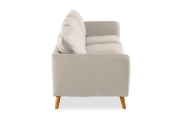 Trend 3-sits Soffa 218 cm med Svängda Armstöd i Tyg - Beige - Möbler - Soffa - 3 sits soffa