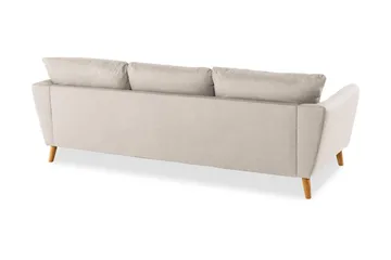 Trend 3-sits Soffa 218 cm med Svängda Armstöd i Tyg - Beige - Möbler - Soffa - 3 sits soffa