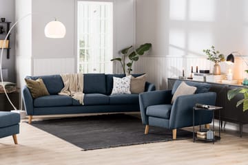 Trend 3-sits Tygsoffa - Blå - Möbler - Soffa - 3 sits soffa