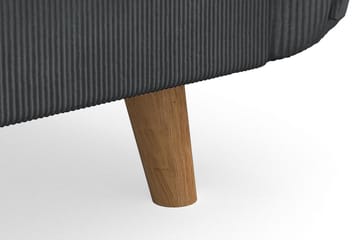 Trend Lyx 3-sits Manchestersoffa - Mörkgrå - Möbler - Soffa - 3 sits soffa