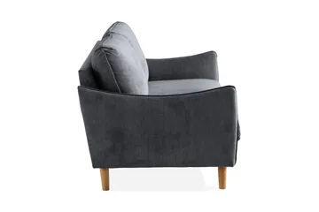 Trend Lyx 3-sits Soffa - Mörkgrå/Ek - Möbler - Soffa - 3 sits soffa