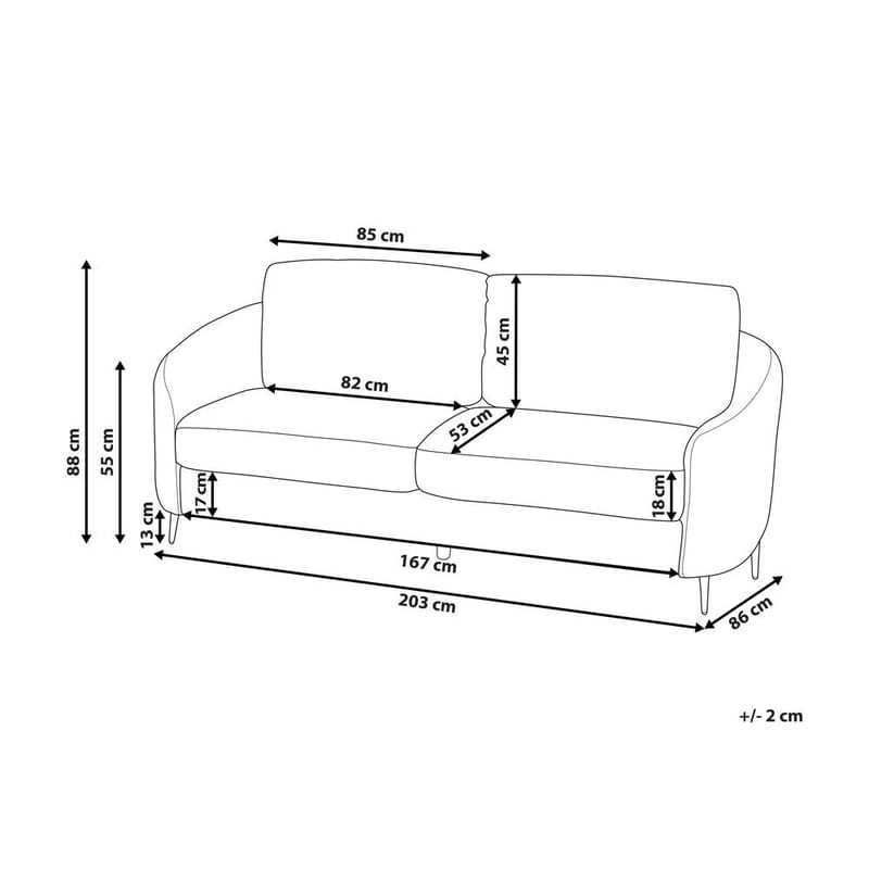 3-sits soffa Trosa - Rosa, guld - Möbler - Soffa - 3 sits soffa