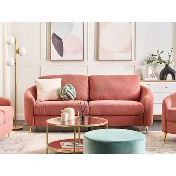 3-sits soffa Trosa - Rosa, guld - Möbler - Soffa - 3 sits soffa