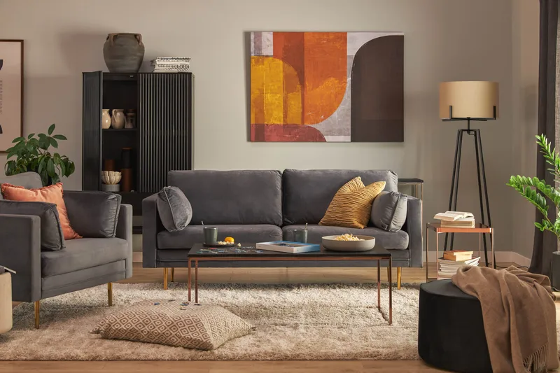 Vanlig Soffa utan divan & schäslong Bloom 3-sits Soffa Light grey - Möbler - Soffa - 3 sits soffa