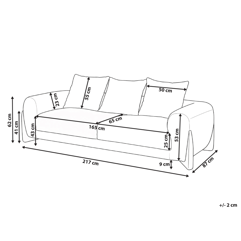 3-sits soffa Vinliden - Mörkbrun, Brun - Möbler - Soffa - 3 sits soffa