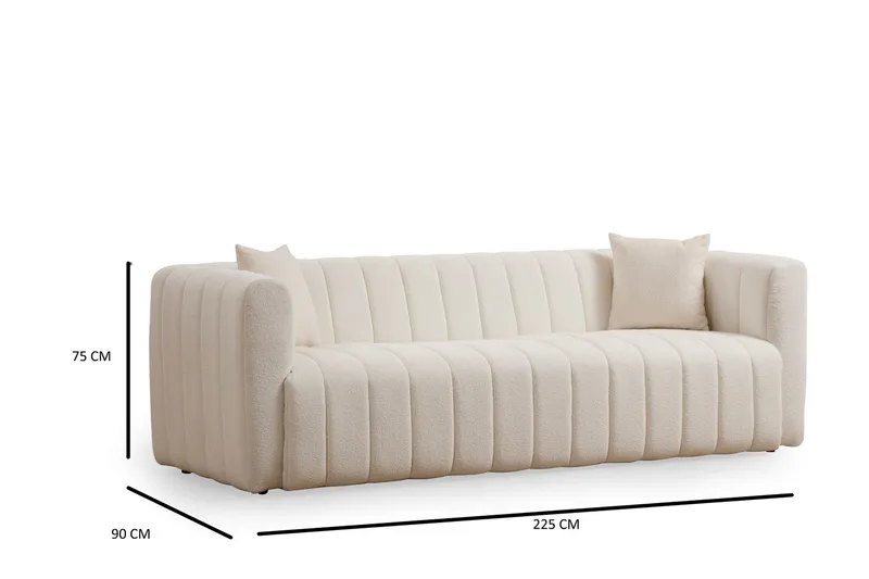 Viraa Soffa 3-sits - Beige - Möbler - Soffa - 3 sits soffa