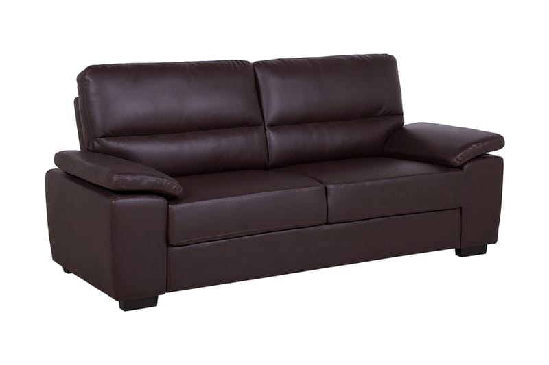 Vogar Djup 3-sits Soffa 195 cm i Konstläder, Brun