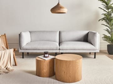 3-sits soffa Vorgod Tyg - Ljusgrå - Möbler - Soffa - 3 sits soffa
