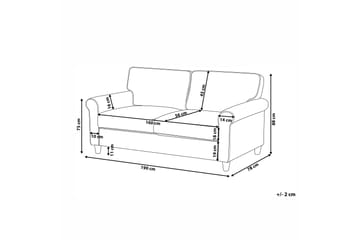 Warmoth 3-sits Soffa - Grå - Möbler - Soffa - 3 sits soffa