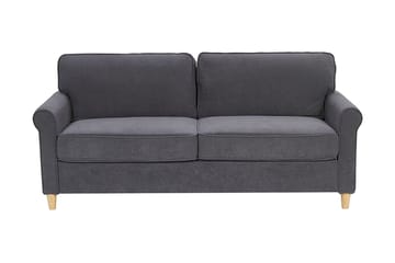 Warmoth Soffa med Rullarmstöd i Tyg - Grå - Möbler - Soffa - 3 sits soffa