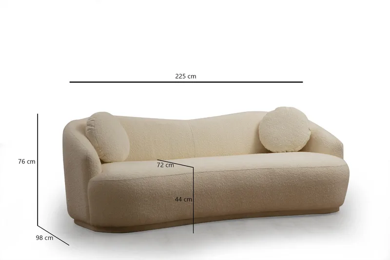 Yarrawonga Soffa 3-sits - Beige|Bouclé - Möbler - Soffa - 3 sits soffa