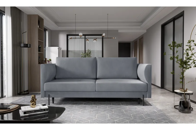 Zerlo 3-sits Soffa - Grå - Möbler - Soffa - 3 sits soffa