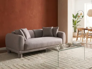 3-sits soffa Pori - Taupe - Möbler - Soffa - 3 sits soffa