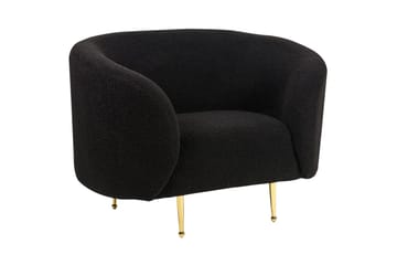 3-sits Soffgrupp Loen Svart/guld - Svart/guld - Möbler - Soffa - Soffgrupp