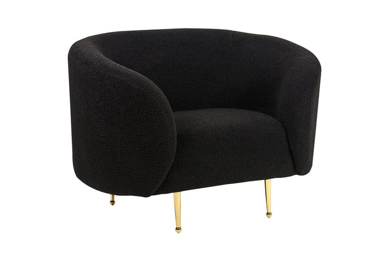 3-sits Soffgrupp Loen Svart/guld - Svart/guld - Möbler - Soffa - Soffgrupp