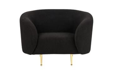 3-sits Soffgrupp Loen Svart/guld - Svart/guld - Möbler - Soffa - Soffgrupp